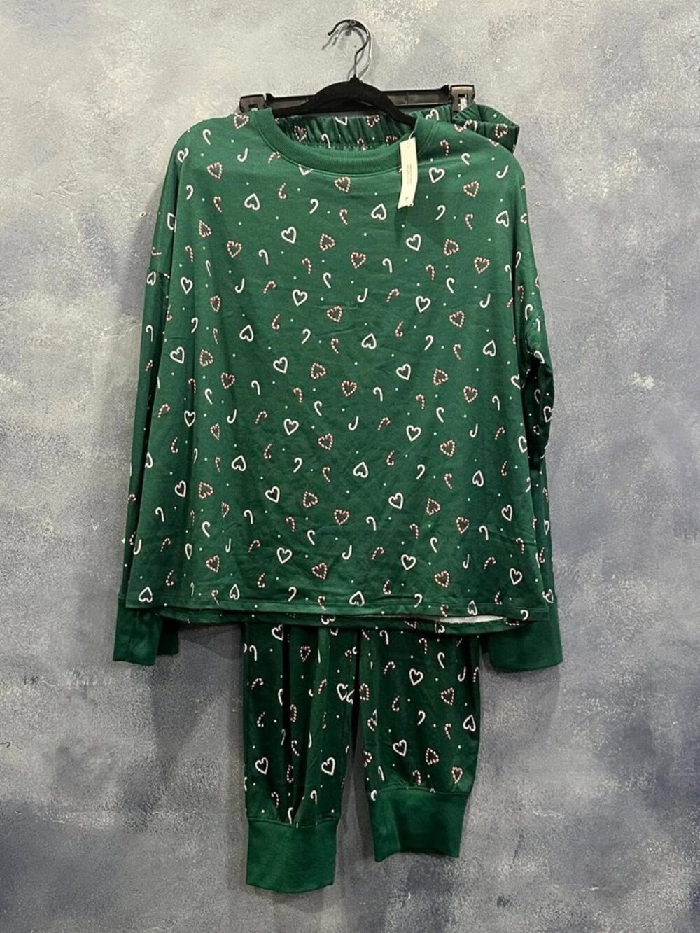 HOLIDAY TIME Women's Green Christmas Pajamas – Size XL
